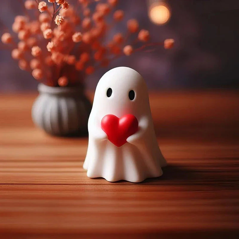 Cute Ghost Statue - Middle Finger Halloween Decor Scary Figurine for Home  Shelf Centerpiece - ZOOMNSTORE