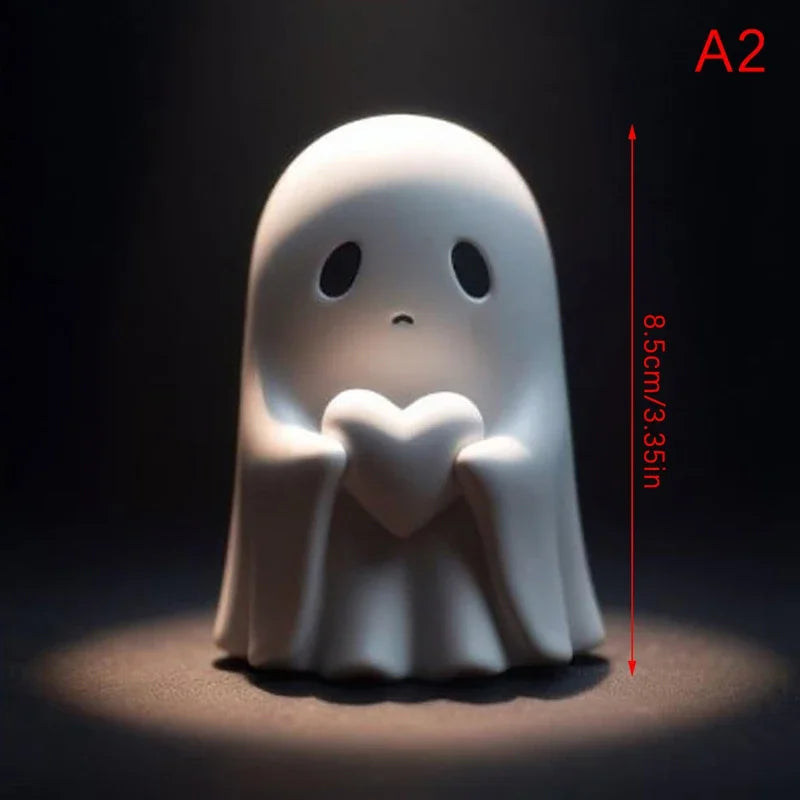 Cute Ghost Statue - Middle Finger Halloween Decor Scary Figurine for Home  Shelf Centerpiece - ZOOMNSTORE
