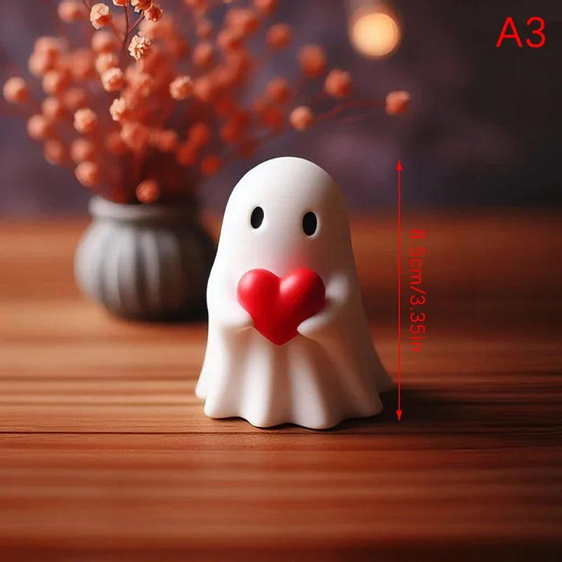 Cute Ghost Statue - Middle Finger Halloween Decor Scary Figurine for Home  Shelf Centerpiece - ZOOMNSTORE