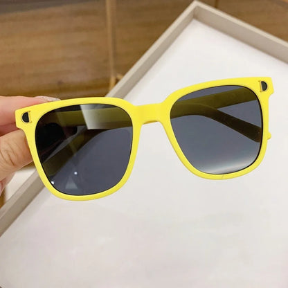 Cute Iridescent Square Sunglasses for Kids - Candy Color Shades for Boys and Girls - ZOOMNSTORE