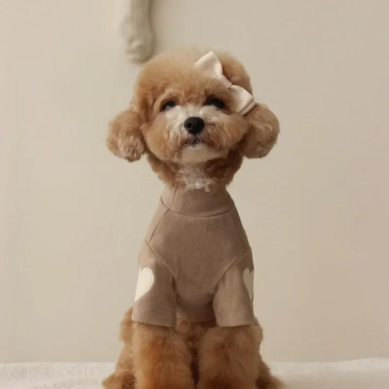 Cute Love Bear Hoodie - Warm Winter Dog  Cat Clothes - ZOOMNSTORE