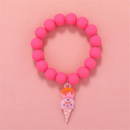Cute Popcorn Beads Bracelet - Friendship Jewelry for Girls with Star Moon Cloud and Flower Accents - ZOOMNSTORE