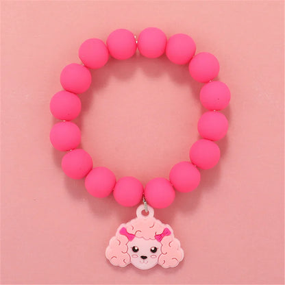 Cute Popcorn Beads Bracelet - Friendship Jewelry for Girls with Star Moon Cloud and Flower Accents - ZOOMNSTORE