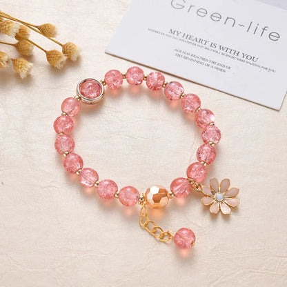Cute Popcorn Beads Bracelet - Friendship Jewelry for Girls with Star Moon Cloud and Flower Accents - ZOOMNSTORE