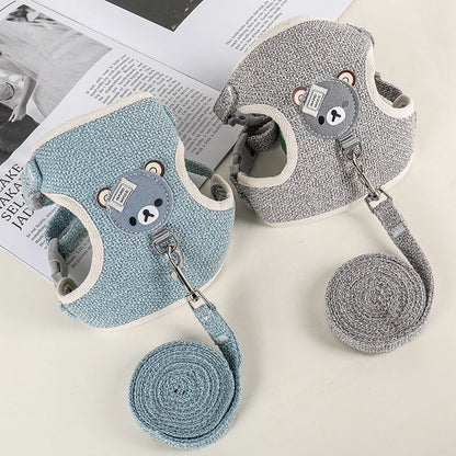 Cute Rabbit Harness and Leash Set - Bunny Vest for Outdoor Walking - ZOOMNSTORE