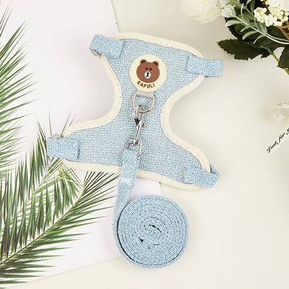 Cute Rabbit Harness and Leash Set - Bunny Vest for Outdoor Walking - ZOOMNSTORE