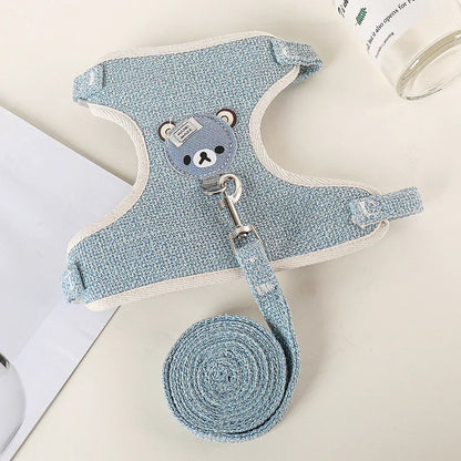 Cute Rabbit Harness and Leash Set - Bunny Vest for Outdoor Walking - ZOOMNSTORE