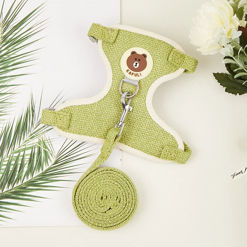 Cute Rabbit Harness and Leash Set - Bunny Vest for Outdoor Walking - ZOOMNSTORE