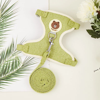Cute Rabbit Harness and Leash Set - Bunny Vest for Outdoor Walking - ZOOMNSTORE