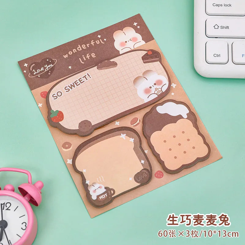 Kawaii Sticky Notes - Cute Cartoon Memo Pads Colorful School Supplies - ZOOMNSTORE