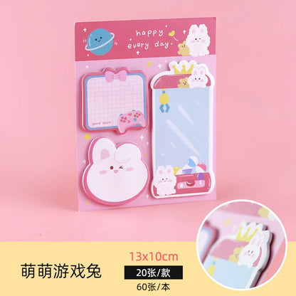 Kawaii Sticky Notes - Cute Cartoon Memo Pads Colorful School Supplies - ZOOMNSTORE