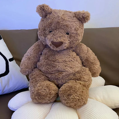 Cute Teddy Bear Plush - Soft Stuffed Bear with Brown Sweater, PP Cotton Filling - ZOOMNSTORE