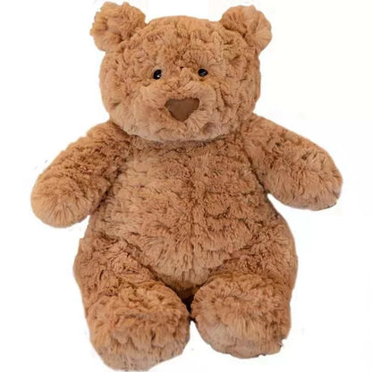 Cute Teddy Bear Plush - Soft Stuffed Bear with Brown Sweater, PP Cotton Filling - ZOOMNSTORE