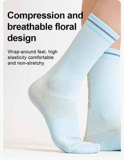 Cycling Compression Socks – Summer Breathable Crew Length Sports Socks for Men - ZOOMNSTORE