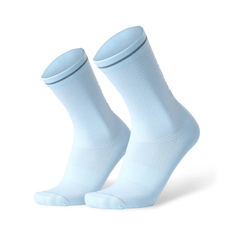 Cycling Compression Socks – Summer Breathable Crew Length Sports Socks for Men - ZOOMNSTORE