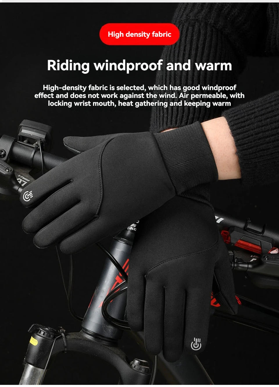 Cycling Gloves Waterproof - Warm Winter Touchscreen Gloves For Men & Women - ZOOMNSTORE