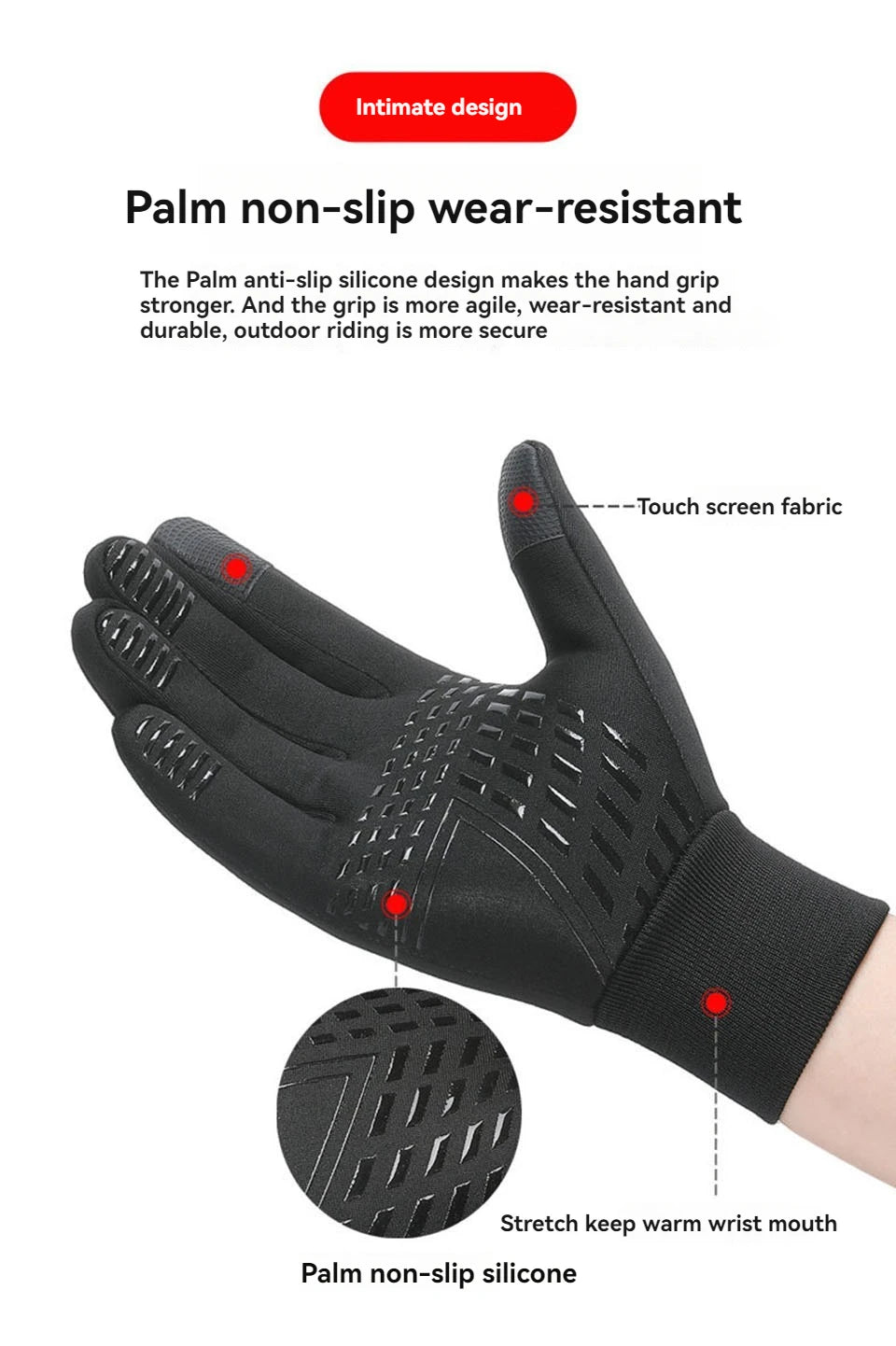 Cycling Gloves Waterproof - Warm Winter Touchscreen Gloves For Men & Women - ZOOMNSTORE
