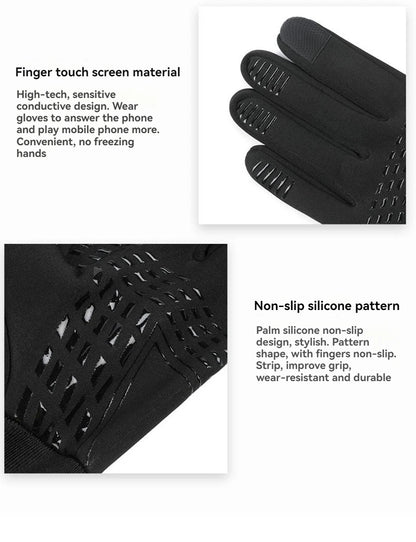 Cycling Gloves Waterproof - Warm Winter Touchscreen Gloves For Men & Women - ZOOMNSTORE