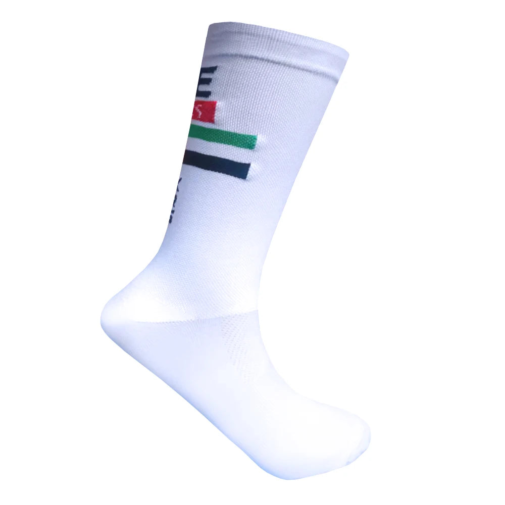 Cycling Grip Socks - Non Slip Quick Dry Mid-Calf Breathable Sports Performance Socks - ZOOMNSTORE