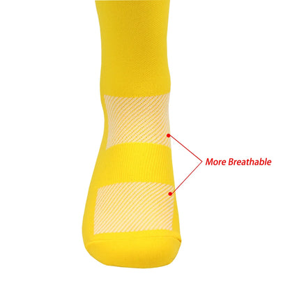 Cycling Grip Socks - Non Slip Quick Dry Mid-Calf Breathable Sports Performance Socks - ZOOMNSTORE