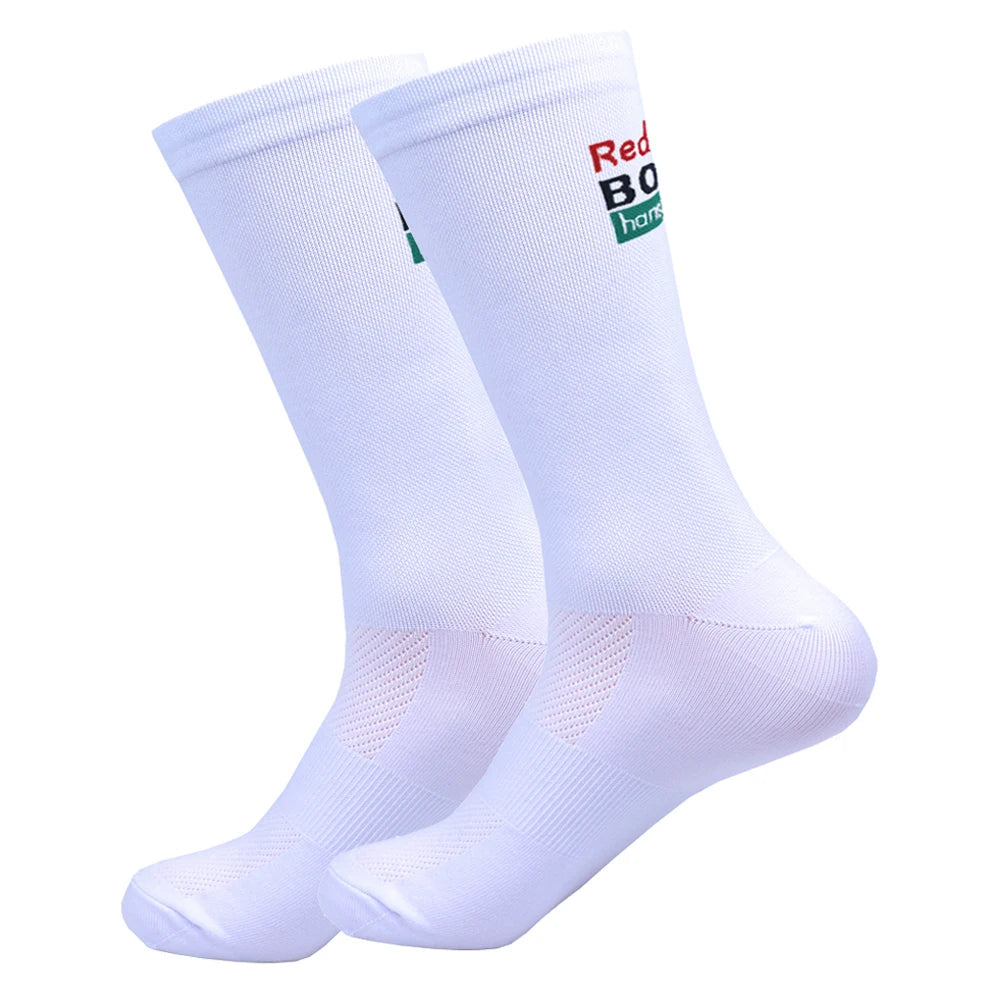 Cycling Grip Socks - Non Slip Quick Dry Mid-Calf Breathable Sports Performance Socks - ZOOMNSTORE