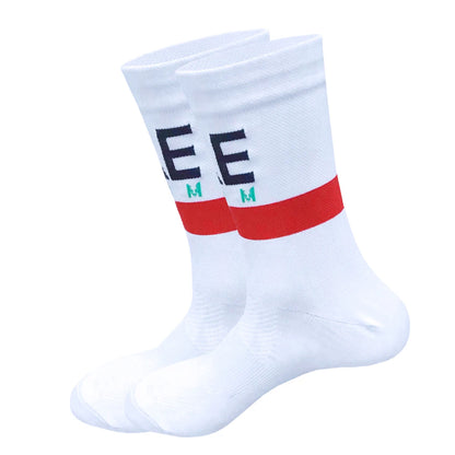 Cycling Grip Socks - Non Slip Quick Dry Mid-Calf Breathable Sports Performance Socks - ZOOMNSTORE
