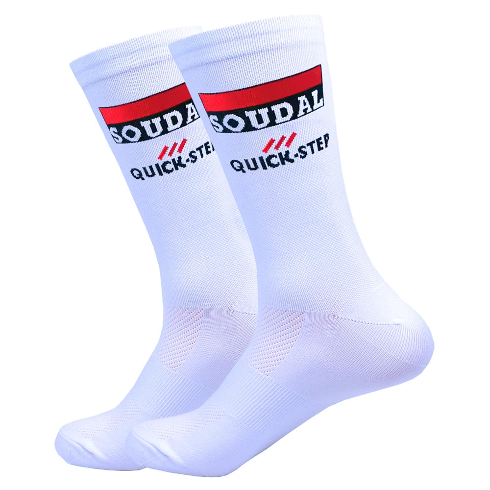 Cycling Grip Socks - Non Slip Quick Dry Mid-Calf Breathable Sports Performance Socks - ZOOMNSTORE