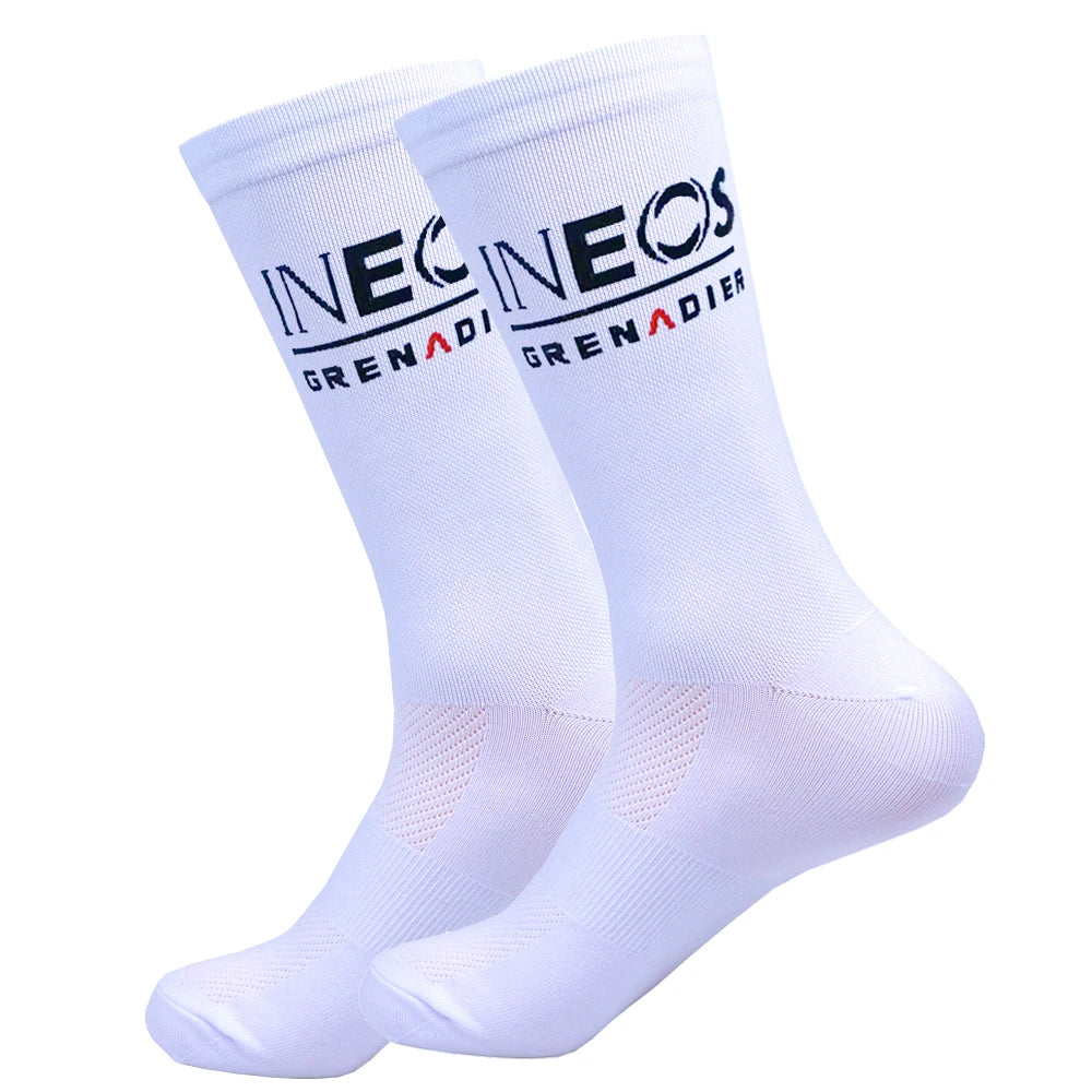 Cycling Grip Socks - Non Slip Quick Dry Mid-Calf Breathable Sports Performance Socks - ZOOMNSTORE