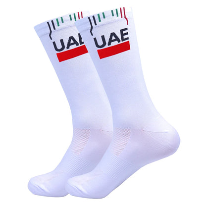 Cycling Grip Socks - Non Slip Quick Dry Mid-Calf Breathable Sports Performance Socks - ZOOMNSTORE