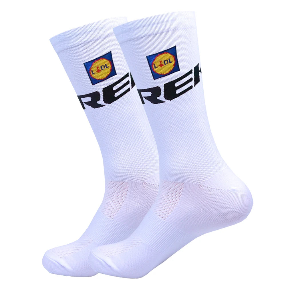 Cycling Grip Socks - Non Slip Quick Dry Mid-Calf Breathable Sports Performance Socks - ZOOMNSTORE