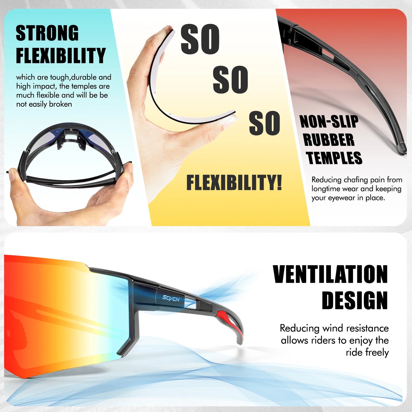 UV400 Sports Sunglasses - Men Women Cycling Running Driving Eyewear - ZOOMNSTORE