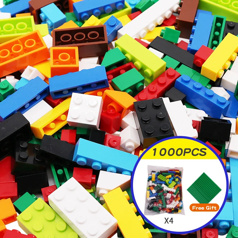 DIY Building Blocks Set - 1000 Piece Creative Classic Bricks Assembly Kit - ZOOMNSTORE