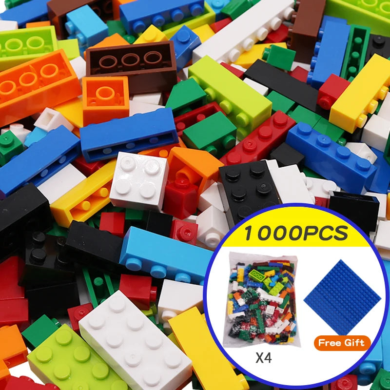 DIY Building Blocks Set - 1000 Piece Creative Classic Bricks Assembly Kit - ZOOMNSTORE
