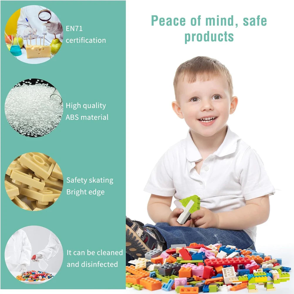 DIY Building Blocks Set | 1000 Compatible With Lego Plastic Construction Blocks - Birthday Gift - ZOOMNSTORE