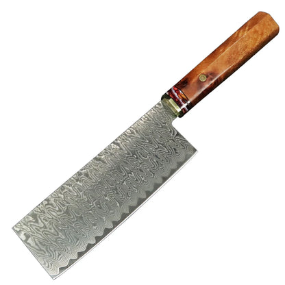Damascus Steel Chef Knife - Carbon Steel Chopping  Slicing Knife - ZOOMNSTORE