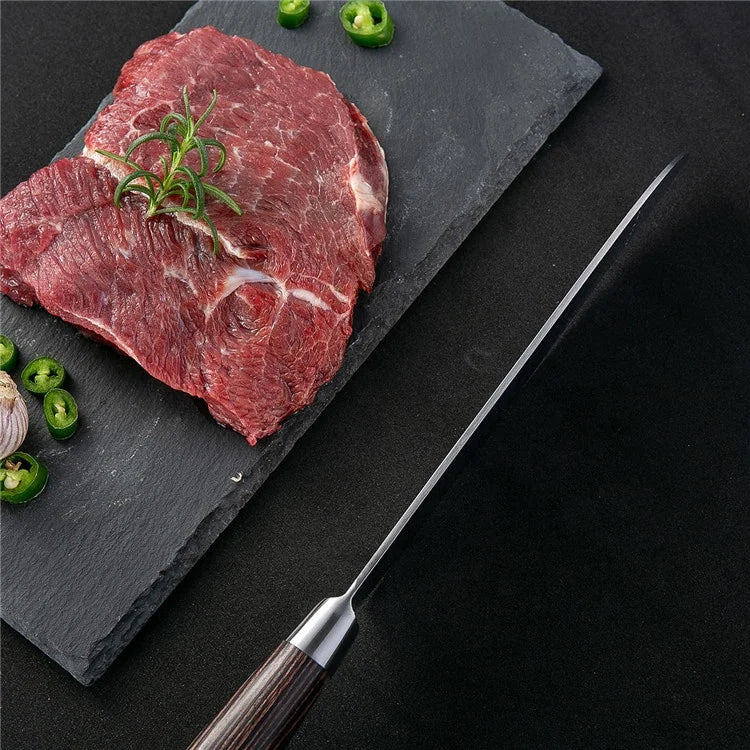 Damascus Pattern Japanese Kitchen Knife - Color Wood Handle - ZOOMNSTORE