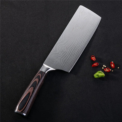Damascus Pattern Kitchen Slicing Knife - Premium Chef Knife - ZOOMNSTORE