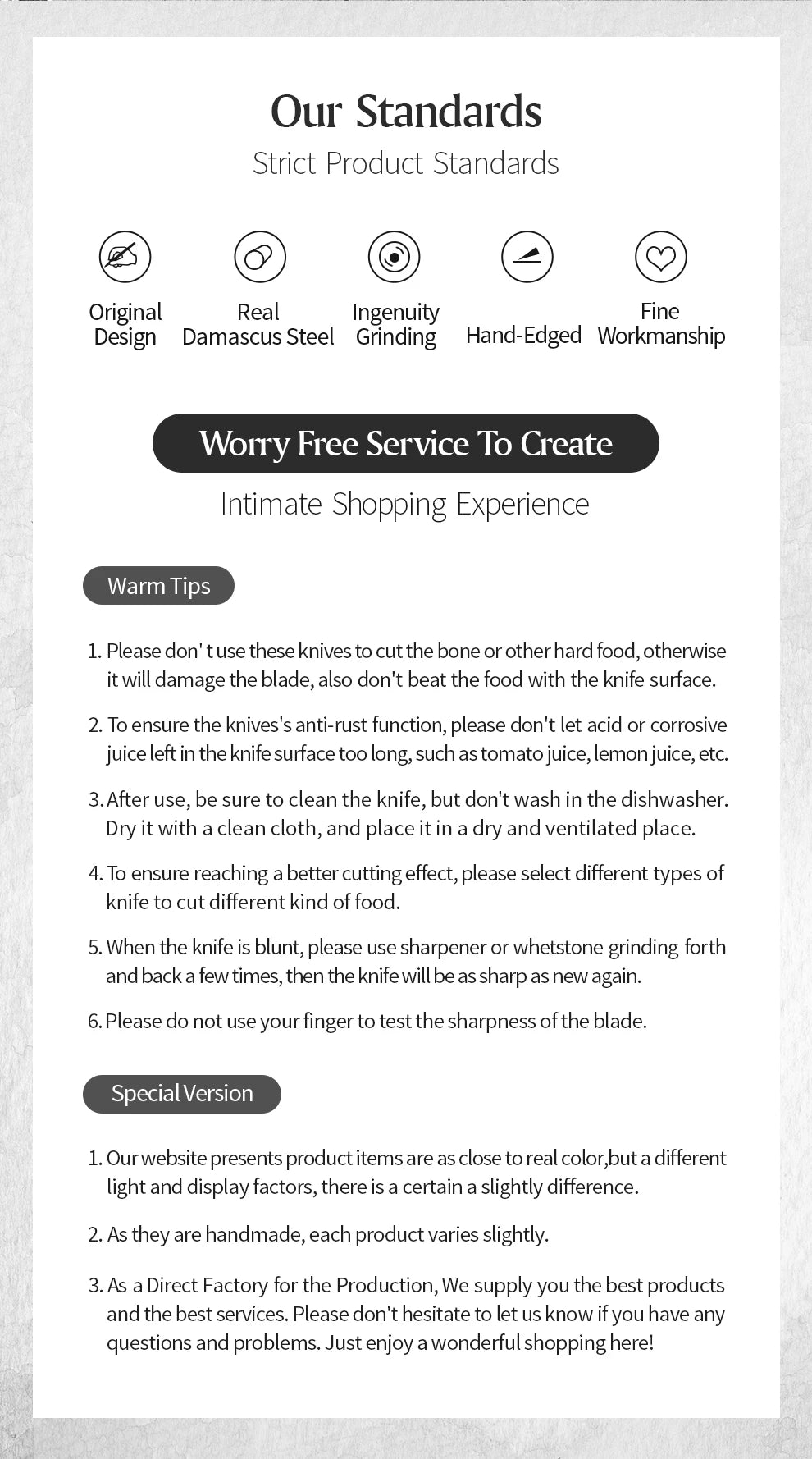 Damascus Knife Set - 67-Layer Steel with White Oak  Red G10 Handles 1-6 Pieces - ZOOMNSTORE