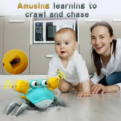 Dancing Crab Toy - Interactive Crawling Gift for Babies No Battery Required - ZOOMNSTORE