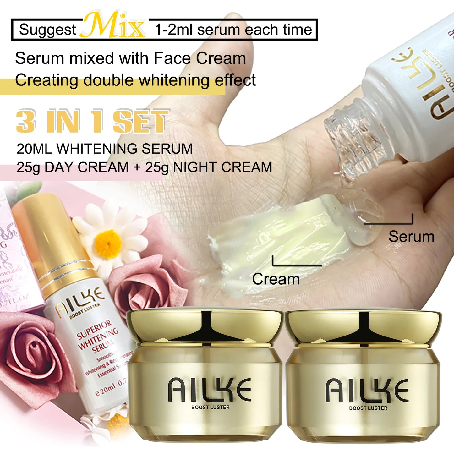 AILKE Dark Spot Corrector Cream with SPF 35 - Hydrating Skin Tone Brightener for Anti-Sunburn Care - ZOOMNSTORE
