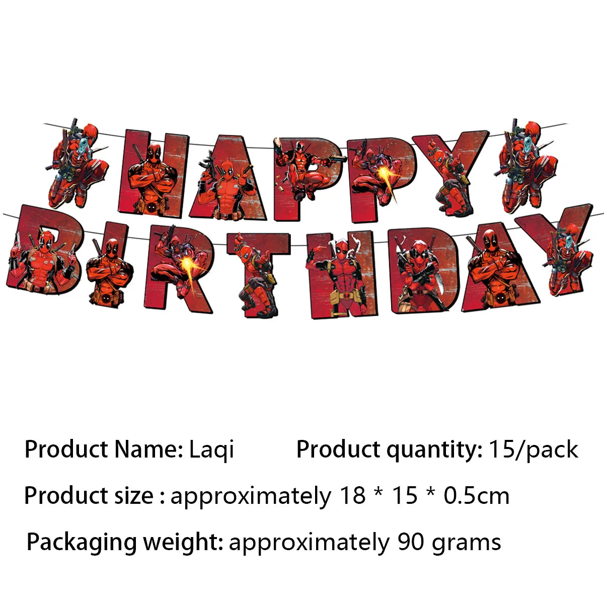 Deadpool Birthday Party Supplies - Disposable Tableware Cake Topper and Banner - ZOOMNSTORE