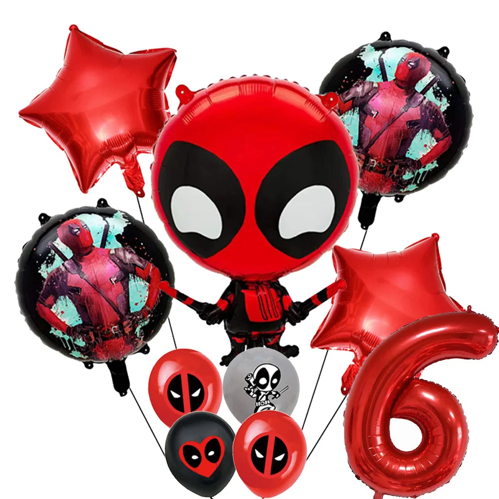 Deadpool Birthday Party Supplies - Disposable Tableware Cake Topper and Banner - ZOOMNSTORE