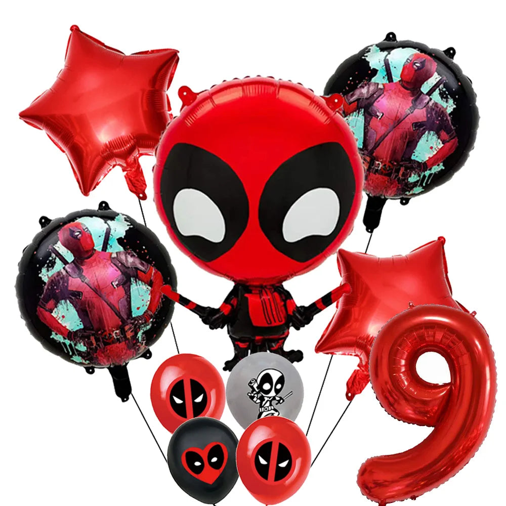 Deadpool Birthday Party Supplies - Disposable Tableware Cake Topper and Banner - ZOOMNSTORE