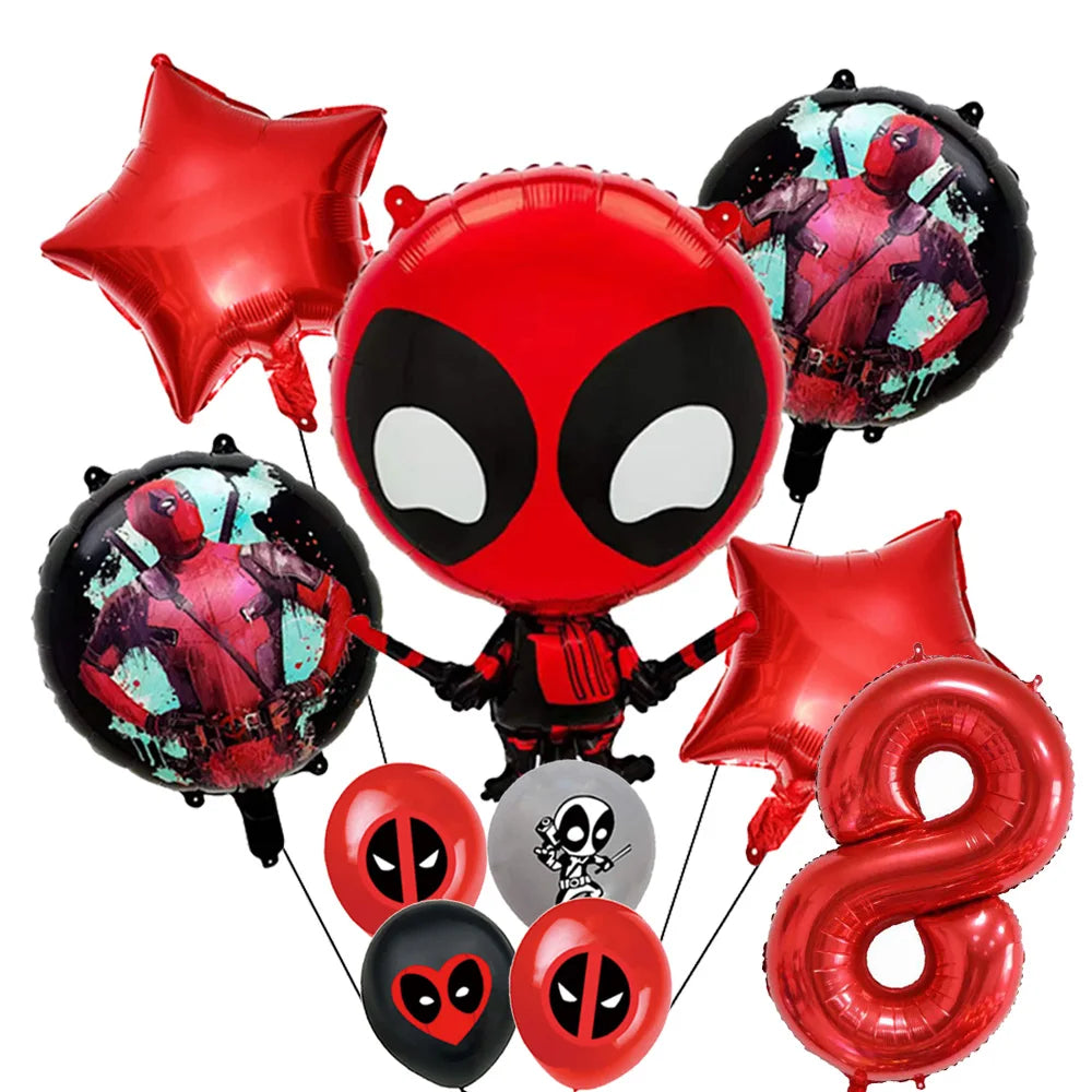 Deadpool Birthday Party Supplies - Disposable Tableware Cake Topper and Banner - ZOOMNSTORE