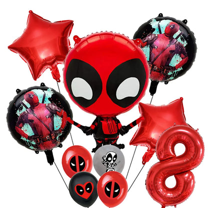 Deadpool Birthday Party Supplies - Disposable Tableware Cake Topper and Banner - ZOOMNSTORE