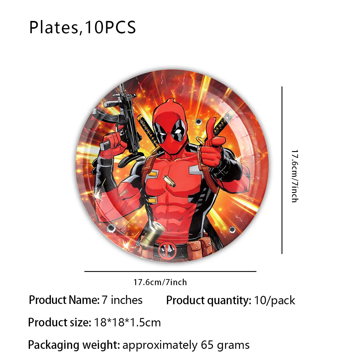 Deadpool Birthday Party Supplies - Disposable Tableware Cake Topper and Banner - ZOOMNSTORE