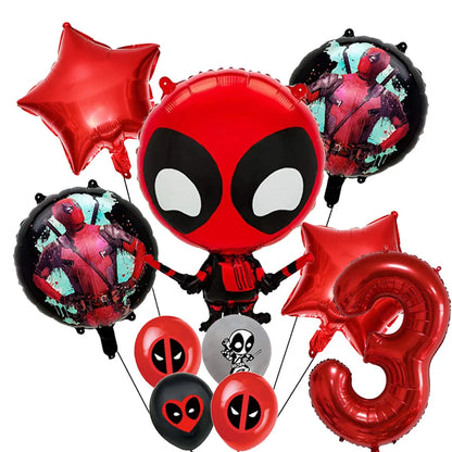 Deadpool Birthday Party Supplies - Disposable Tableware Cake Topper and Banner - ZOOMNSTORE