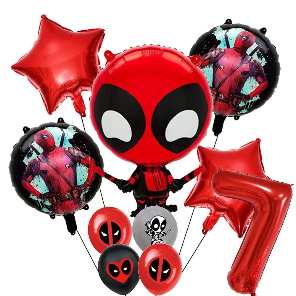 Deadpool Birthday Party Supplies - Disposable Tableware Cake Topper and Banner - ZOOMNSTORE