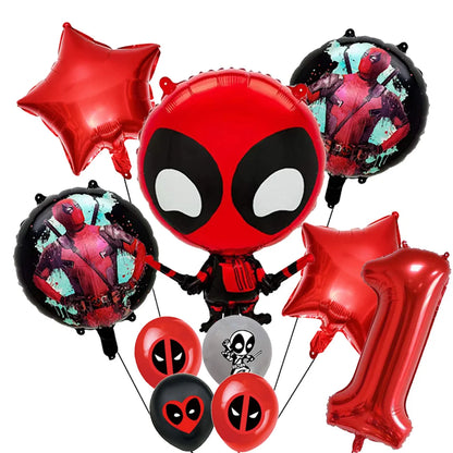 Deadpool Birthday Party Supplies - Disposable Tableware Cake Topper and Banner - ZOOMNSTORE