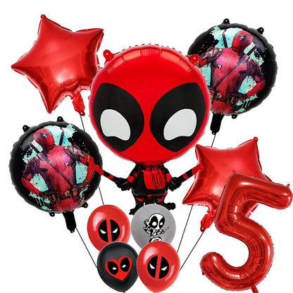 Deadpool Birthday Party Supplies - Disposable Tableware Cake Topper and Banner - ZOOMNSTORE
